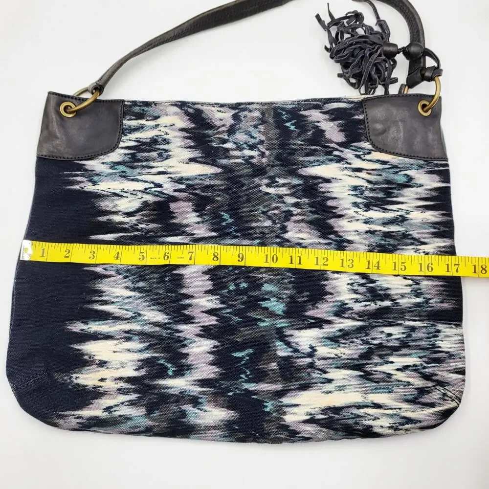 Banana Republic Hobo Shoulder Bag Tie-Dye Watercolor Canvas Tapestry Design